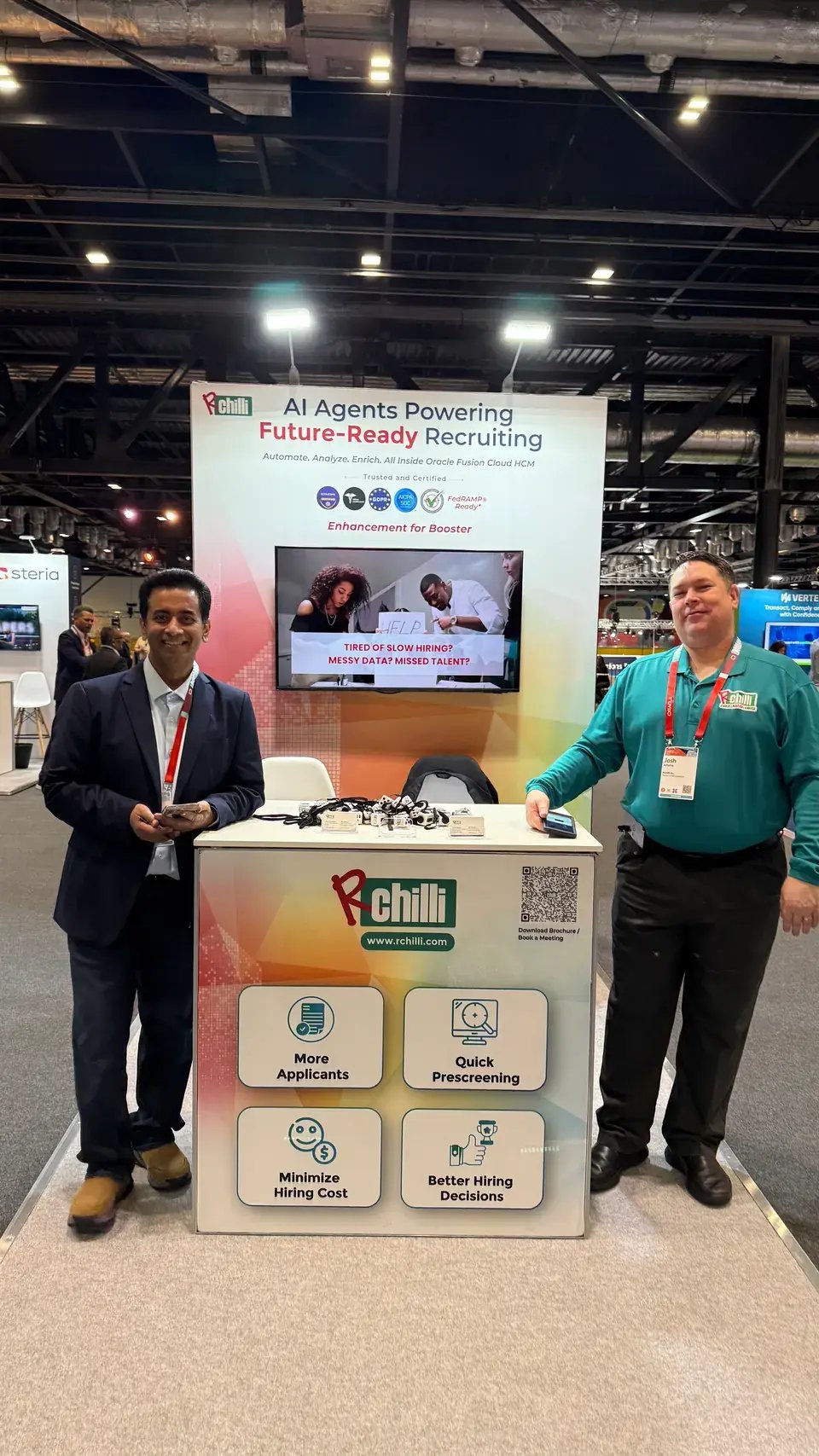 Two RChilli team members at the RChilli booth