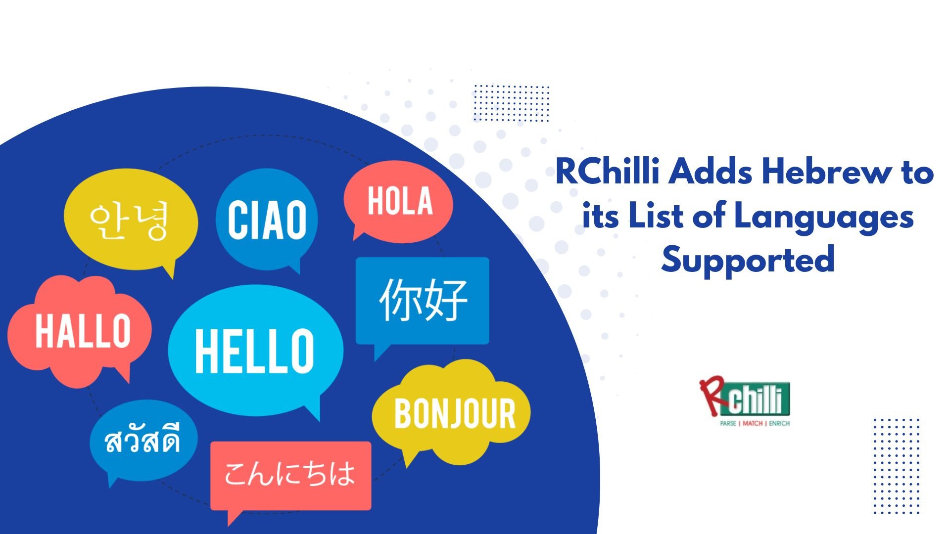 RChilli ads Herbew language in parsing