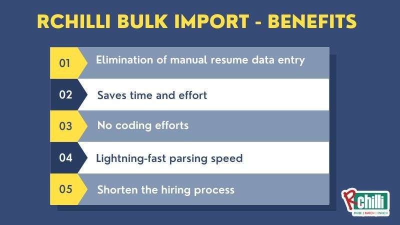 RChilli bulk import - Benefits
